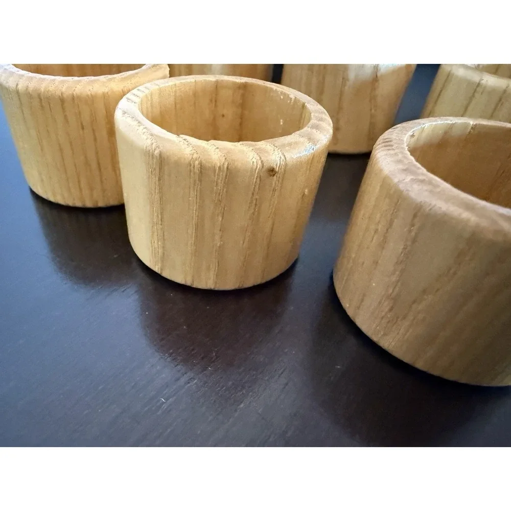 Bamboo Napkin rings vintage‎ Set Of 8